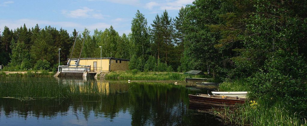 Gävle Energis vattekraftverk Hälleströmmen.